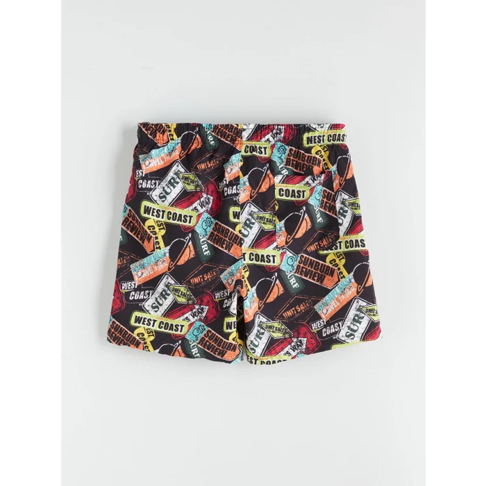 LCW SWIMWEAR Siyah Diz Hizası Boy Basic Erkek Deniz Şortu