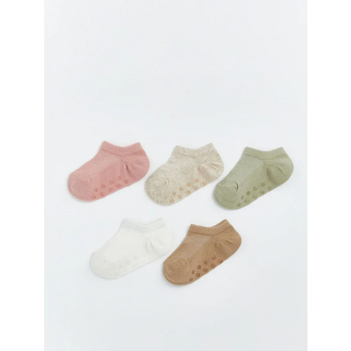 LCW baby Pembe Kız Bebek Patik Çorap 5li