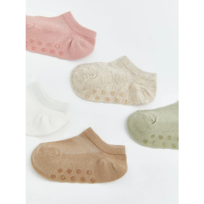 LCW baby Pembe Kız Bebek Patik Çorap 5li