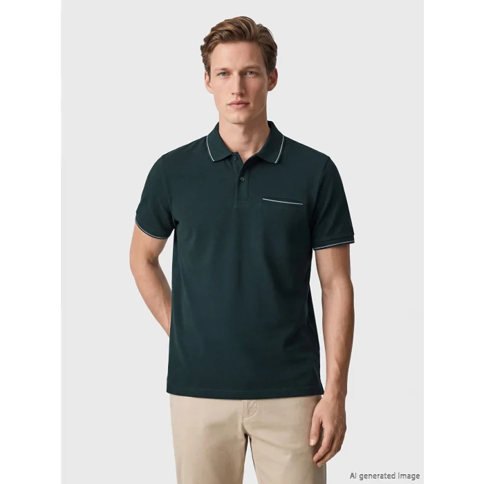 SOUTHBLUE Yeşil Polo Yaka Pike Erkek Tişört