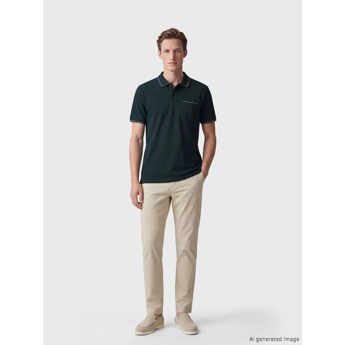 SOUTHBLUE Yeşil Polo Yaka Pike Erkek Tişört