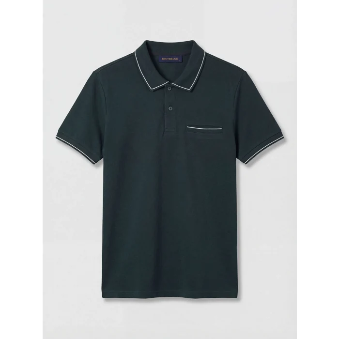 SOUTHBLUE Yeşil Polo Yaka Pike Erkek Tişört