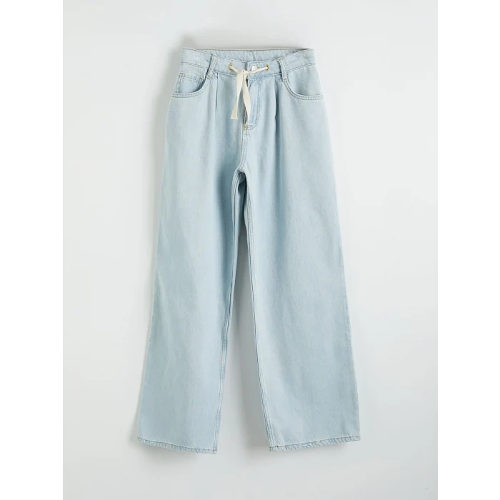 LCW Kids İndigo Baggy Fit Kız Çocuk Jean Pantolon
