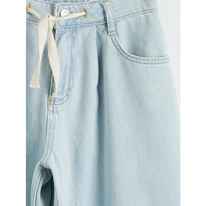 LCW Kids İndigo Baggy Fit Kız Çocuk Jean Pantolon