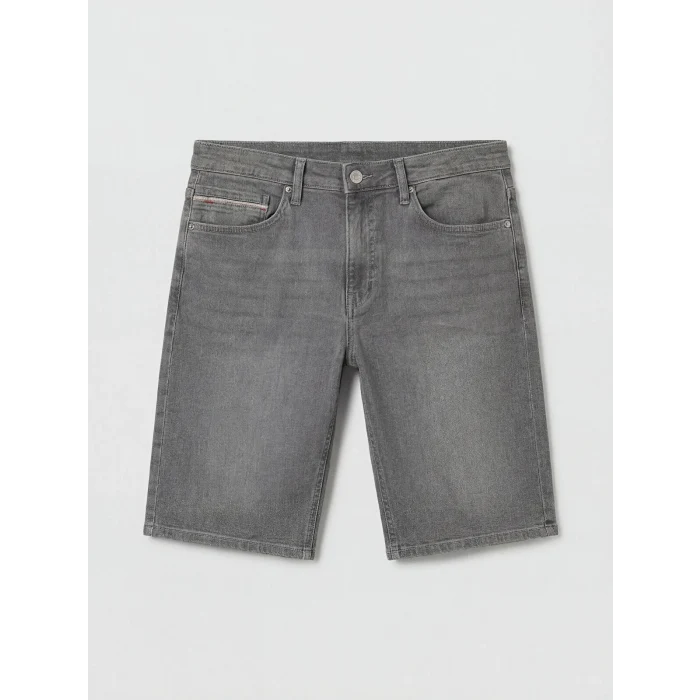 LCW Jeans Gri Slim Fit Erkek Jean Şort