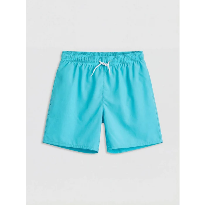 LCW Kids Turkuaz Beli Lastikli Erkek Çocuk Deniz Şortu