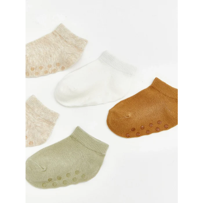 LCW baby Bej Erkek Bebek 5li Patik Çorap