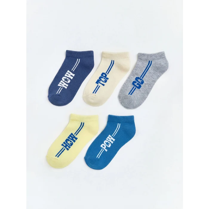 LCW Kids Karışık Desenli Erkek Çocuk Patik Çorap 5li