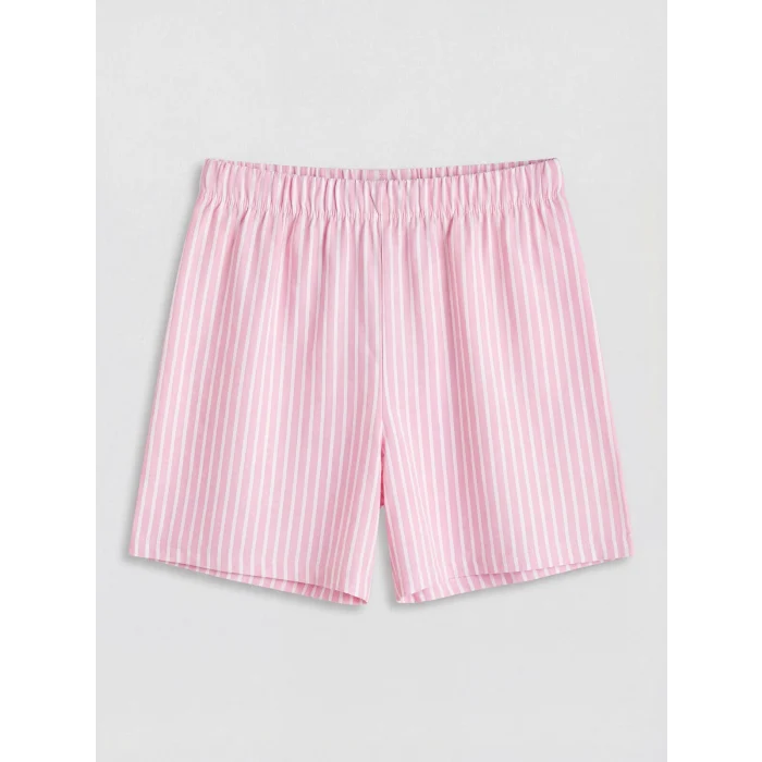 LCW Kids Pembe Baskılı Kız Çocuk Şortlu Pijama Takımı