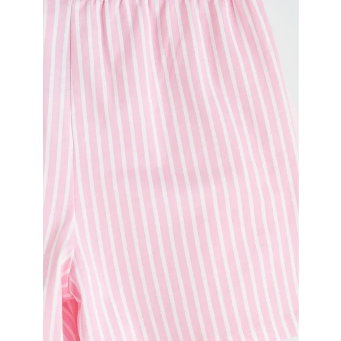 LCW Kids Pembe Baskılı Kız Çocuk Şortlu Pijama Takımı