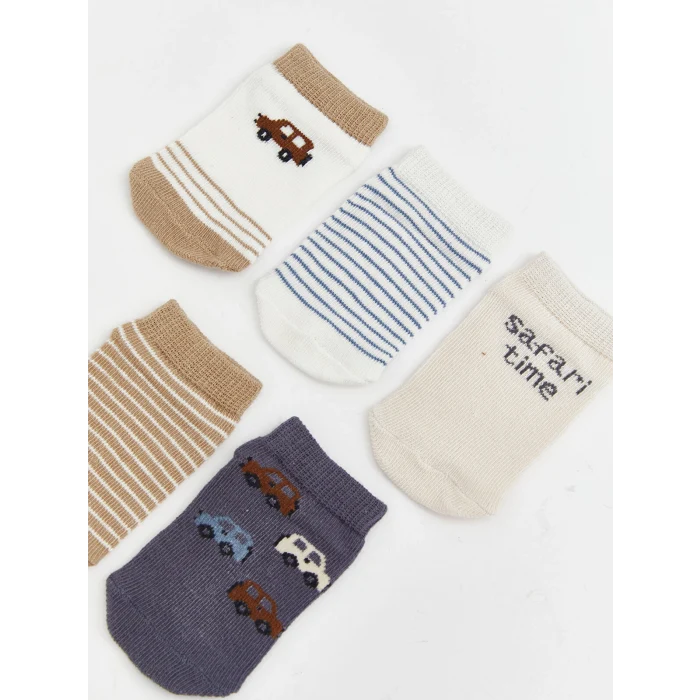LCW Kids Ekru Erkek Bebek Patik Çorap 5li