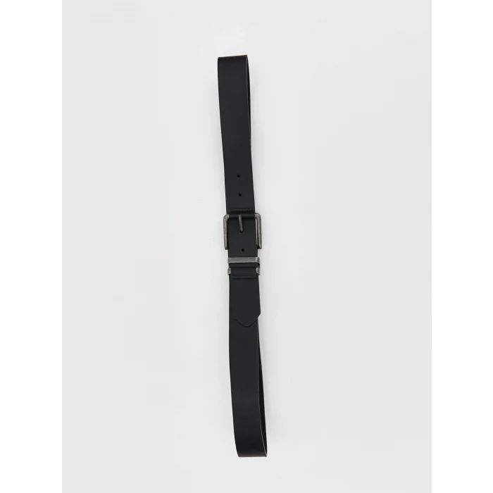 LCW ACCESSORIES Siyah Deri Görünümlü Erkek Kemer