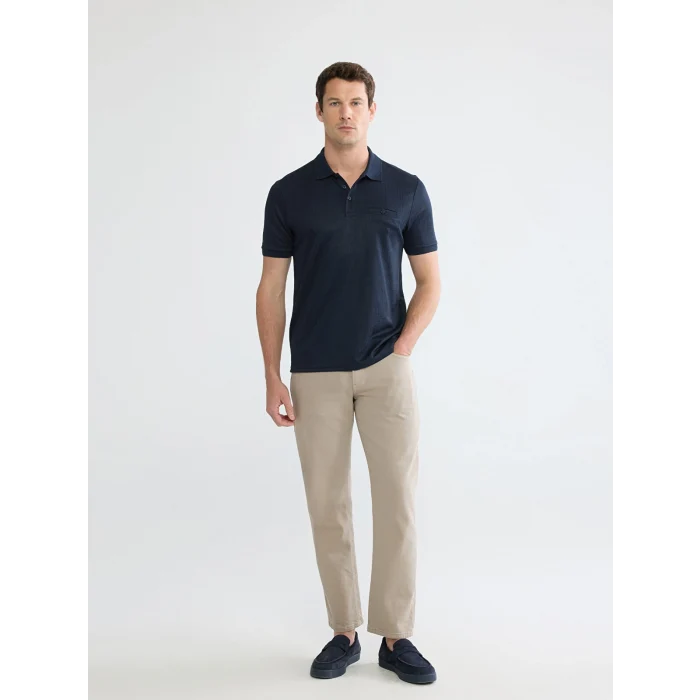 LCWAIKIKI Classic Lacivert Polo Yaka Erkek Tişört