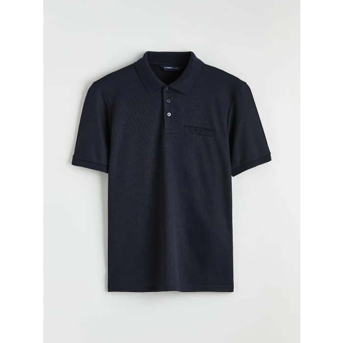 LCWAIKIKI Classic Lacivert Polo Yaka Erkek Tişört