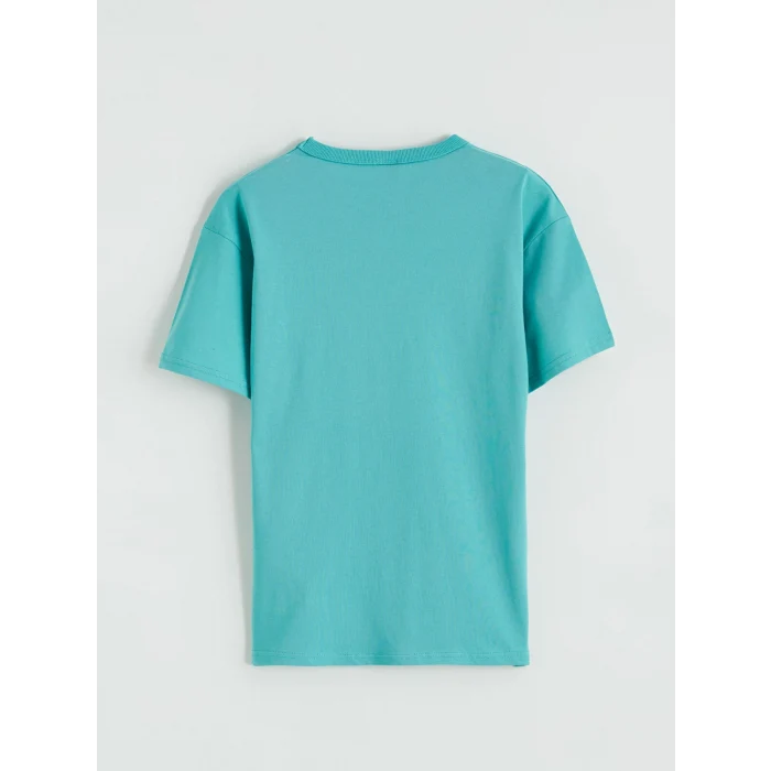 LCW Kids Turkuaz Baskılı Erkek Çocuk Tişört