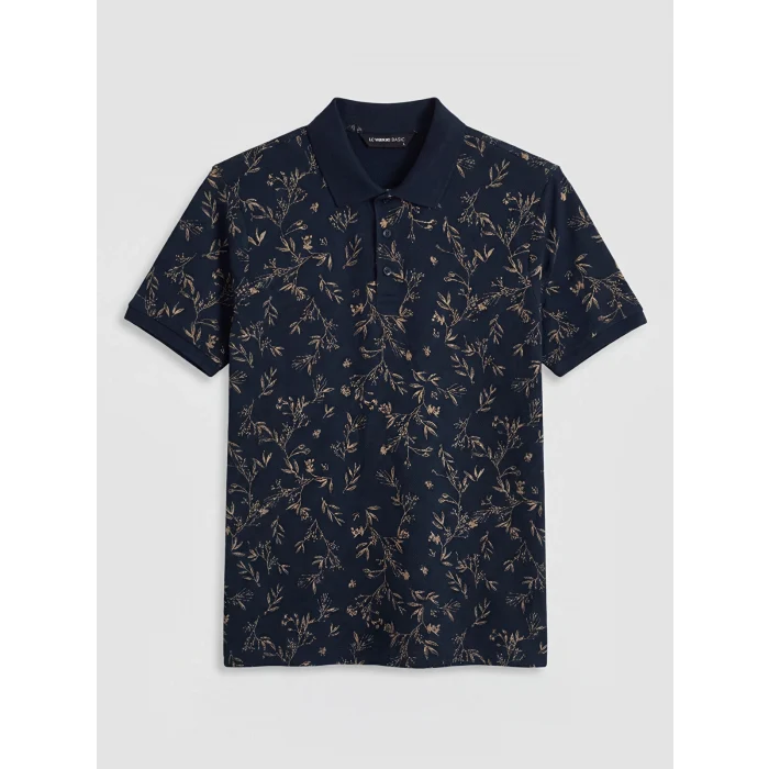 LCWAIKIKI Classic Lacivert Polo Yaka Standart Fit Strüktürlü Erkek Tişört