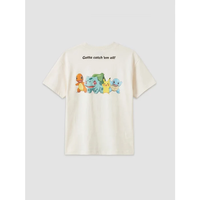 LCW Kids Bej Pokemon Baskılı Erkek Çocuk Tişört