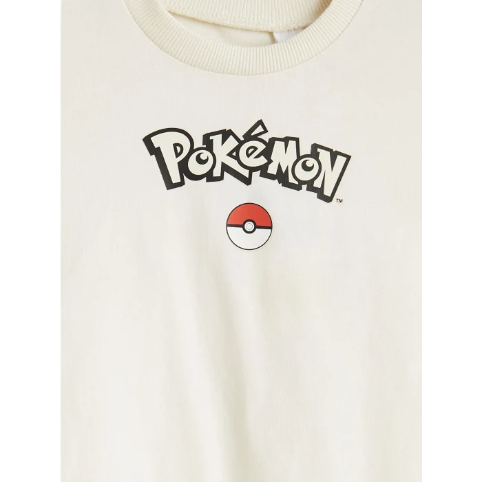 LCW Kids Bej Pokemon Baskılı Erkek Çocuk Tişört