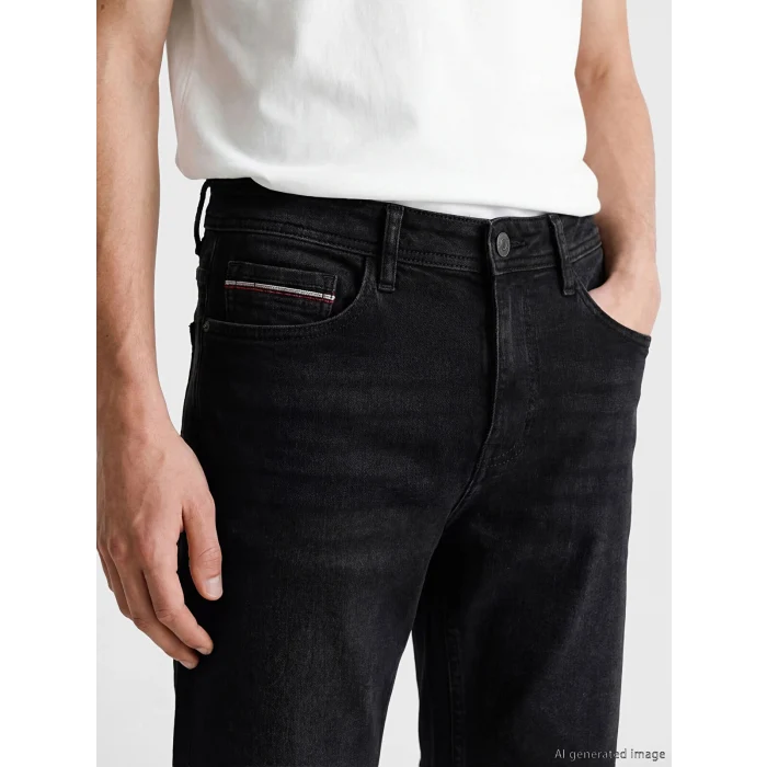 LCW Jeans Siyah Slim Fit Erkek Jean Şort