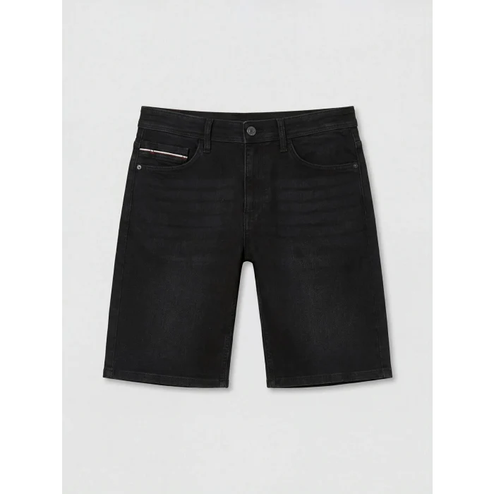 LCW Jeans Siyah Slim Fit Erkek Jean Şort