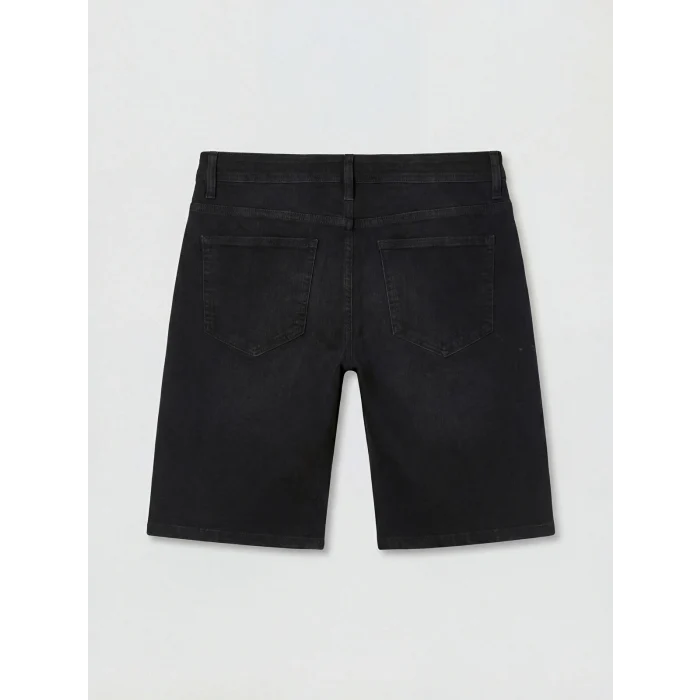 LCW Jeans Siyah Slim Fit Erkek Jean Şort