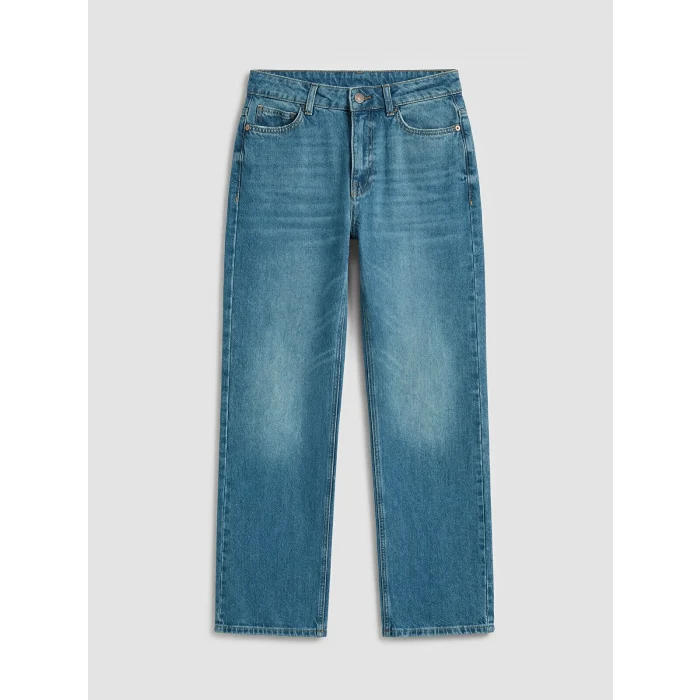 LCW Jeans İndigo Yüksek Bel Straight Fit Kadın Jean Pantolon