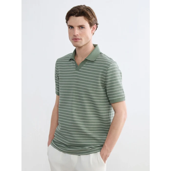 SOUTHBLUE Yeşil Polo Yaka Standart Kalıp Erkek Tişört
