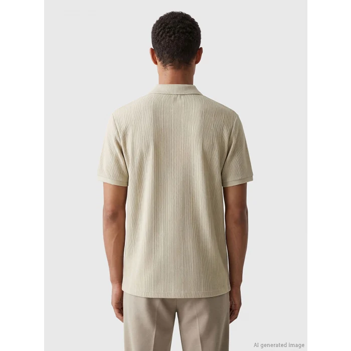 LCW Vision Gri Polo Yaka Erkek Tişört