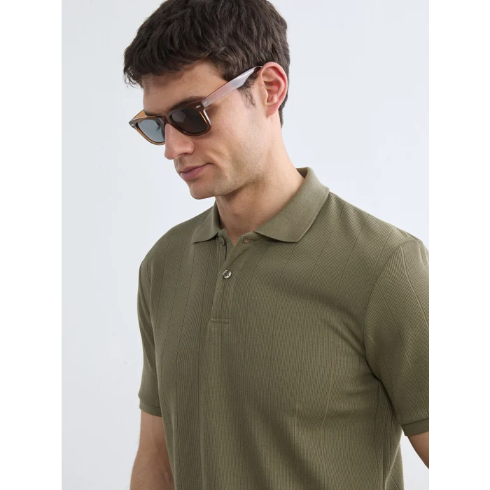 LCW Vision Haki Polo Yaka Erkek Tişört