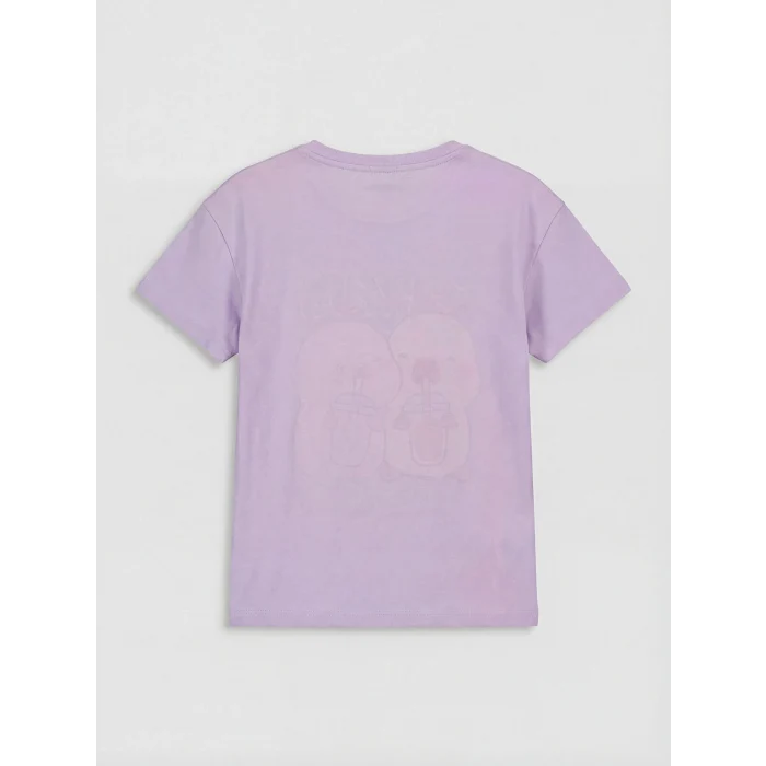 LCW Kids Lila Capyfun Baskılı Kız Çocuk Tişört ve Tayt