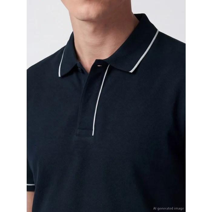 SOUTHBLUE Lacivert Polo Yaka Pike Erkek Tişört