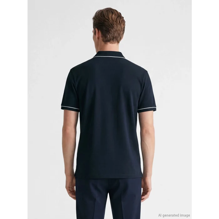 SOUTHBLUE Lacivert Polo Yaka Pike Erkek Tişört