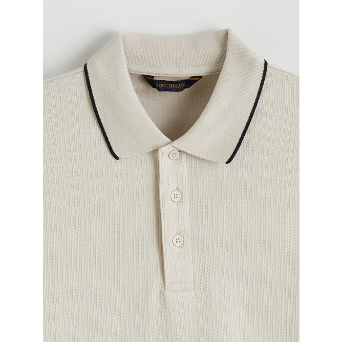 SOUTHBLUE Bej Polo Yaka Erkek Tişört