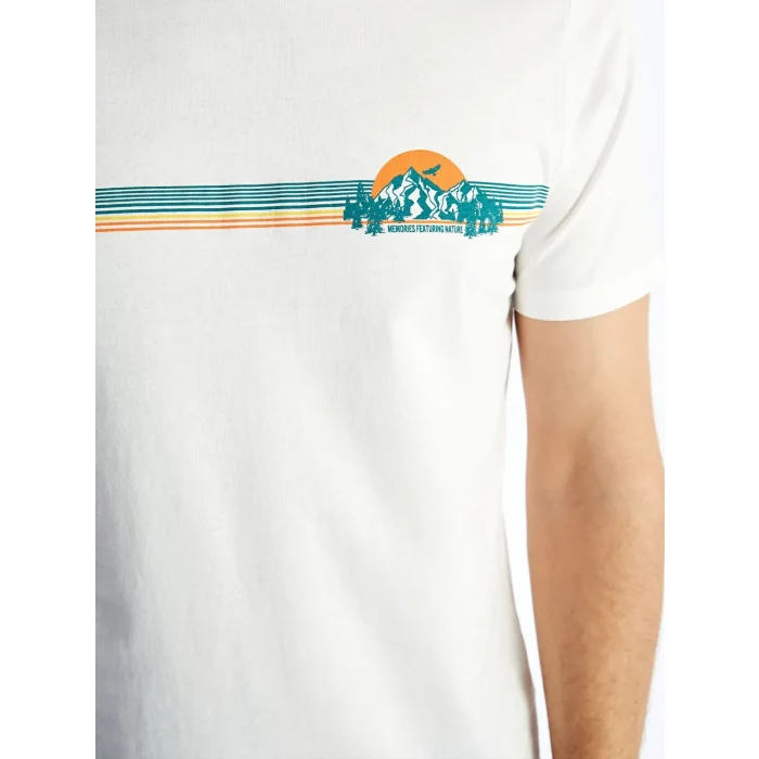 SOUTHBLUE Turuncu Bisiklet Yaka Kısa Kollu Baskılı Penye Erkek Tişört