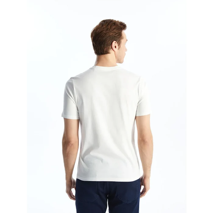 SOUTHBLUE Turuncu Bisiklet Yaka Kısa Kollu Baskılı Penye Erkek Tişört