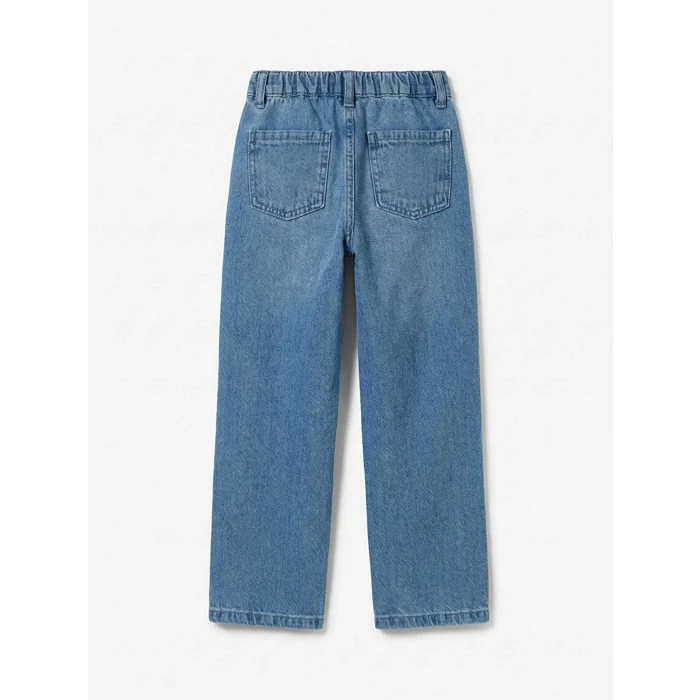 LCW Kids İndigo Nakışlı Kız Çocuk Jean Pantolon