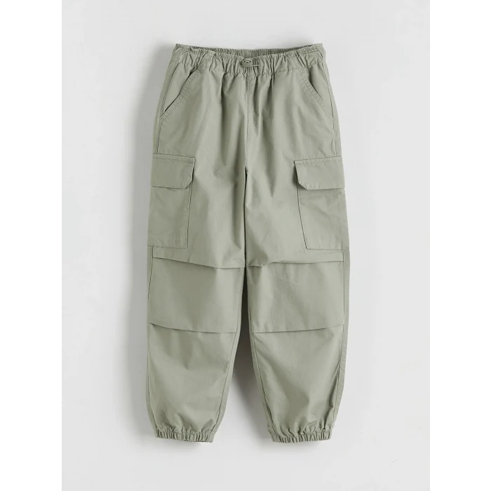 LCW Kids Yeşil Beli Lastikli Loose Fit Erkek Çocuk Pantolon