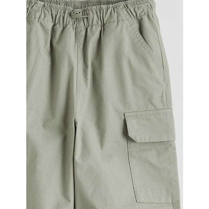 LCW Kids Yeşil Beli Lastikli Loose Fit Erkek Çocuk Pantolon