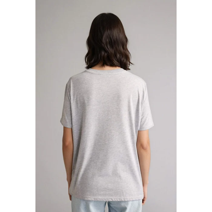 Defacto W9584AZGR93 Gri Regular Fıt Bisiklet Yaka Basıc Düz Penye Kısa Kollu Tişört