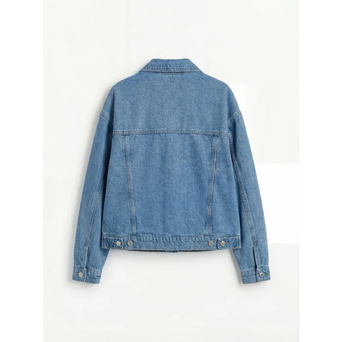 LCW Kids İndigo Taşlı Kız Çocuk Jean Ceket