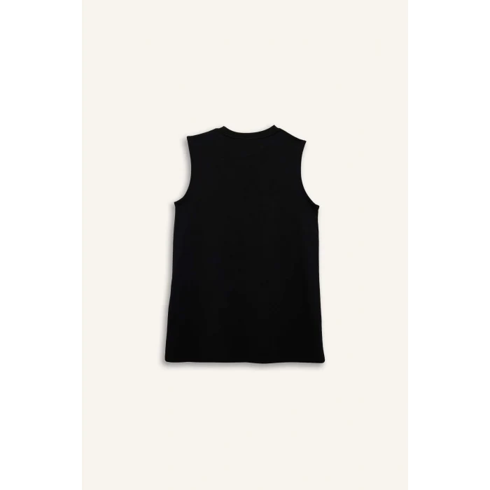 Defacto F9753AXBK81 Siyah Basıc Kolsuz Tunik