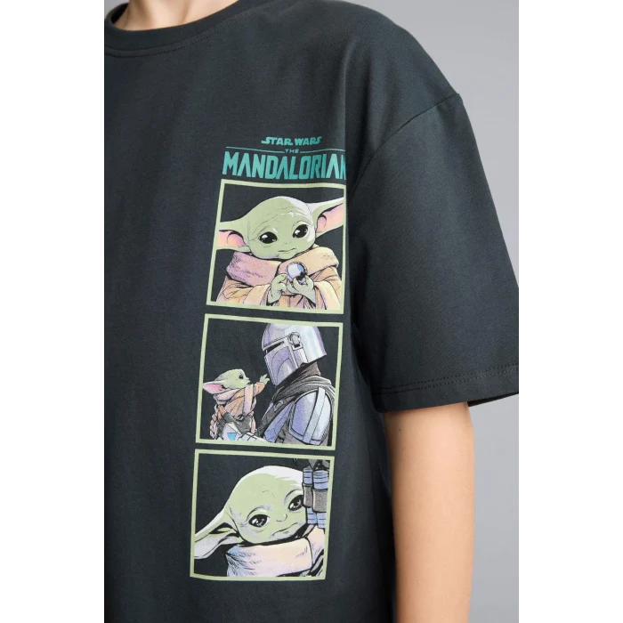 Defacto G8914A8AR211 Antrasit Star Wars Oversıze Bisiklet Yaka Kısa Kollu Tişört Erkek Çocuk