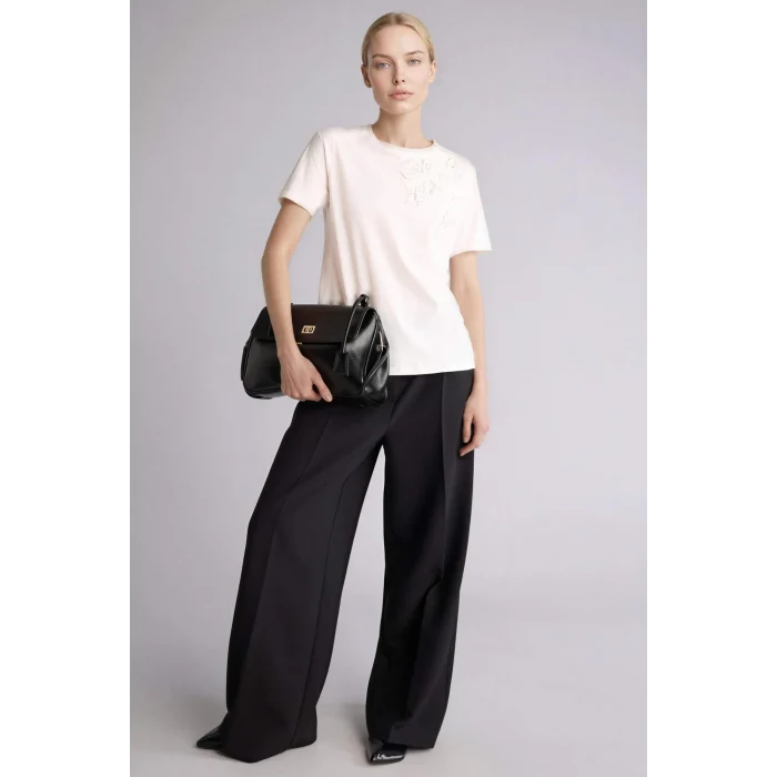 Defacto H1421AXWT16 Beyaz Regular Fıt Penye Kısa Kollu Tişört