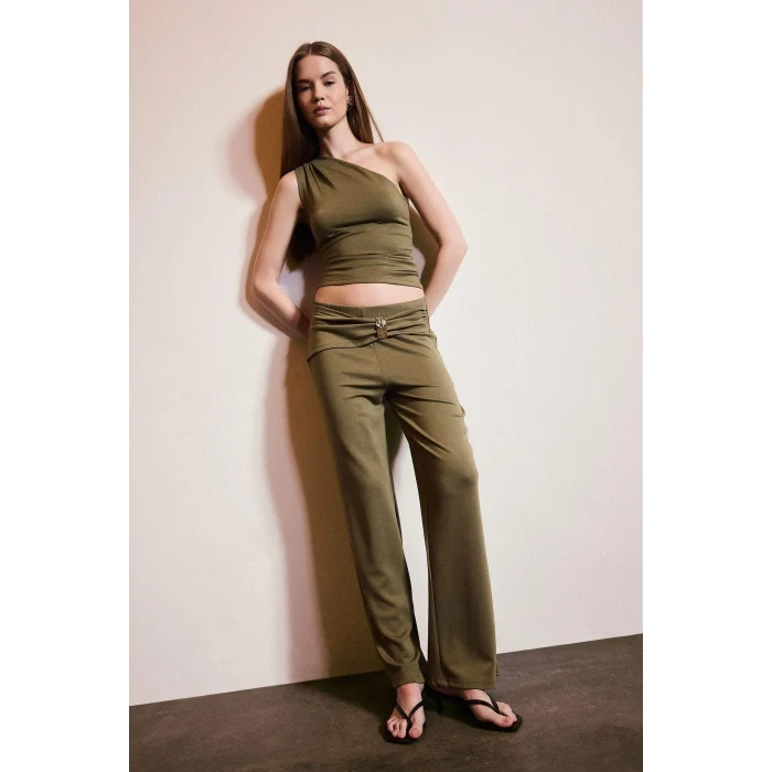 Defacto H1597AXKH436 Haki Wıde Leg Pantolon