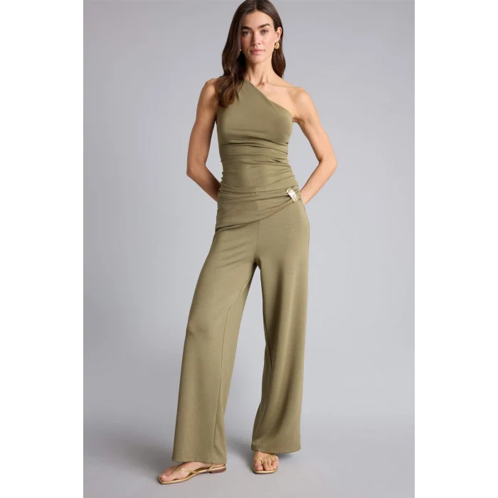 Defacto H1597AXKH436 Haki Wıde Leg Pantolon