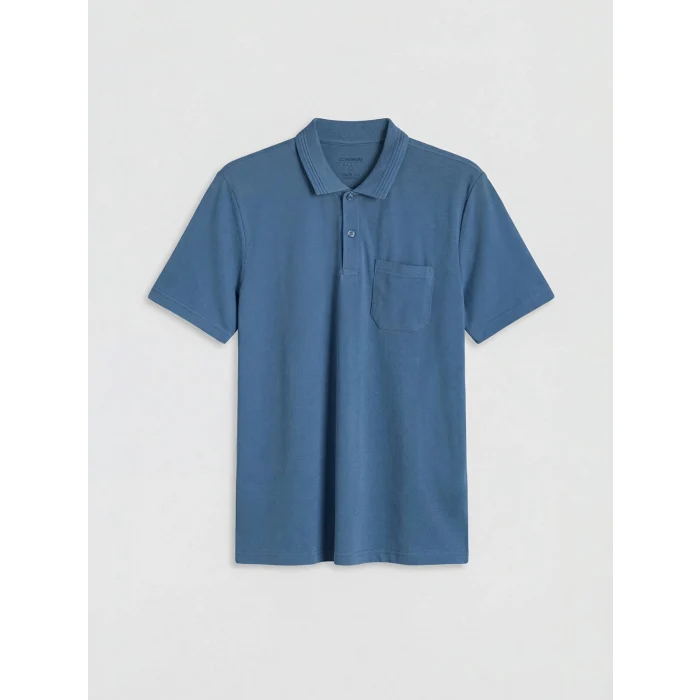 LCWAIKIKI Classic İndigo Polo Yaka Pike Erkek Tişört