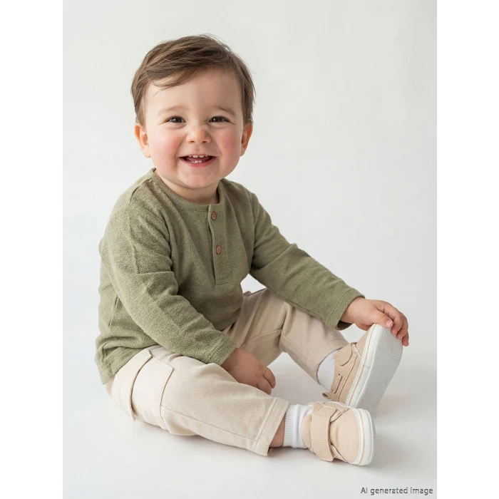 LCW baby Haki Erkek Bebek Tişört ve Pantolon