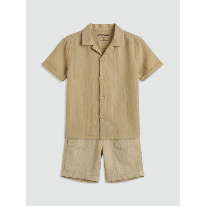LCW Kids Yeşil Erkek Çocuk Gömlek ve Şort