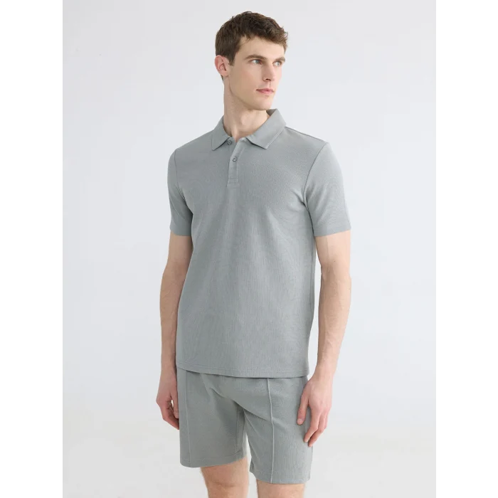 LCWAIKIKI Classic Gri Polo Yaka Erkek Tişört