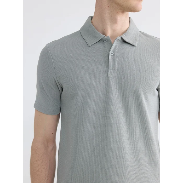 LCWAIKIKI Classic Gri Polo Yaka Erkek Tişört